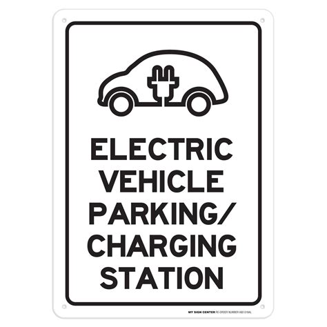 Electric Vehicle Parking Charging Station Rectangular Sign By My Sign