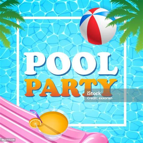 Summer Pool Party Stock Illustration Download Image Now Backgrounds