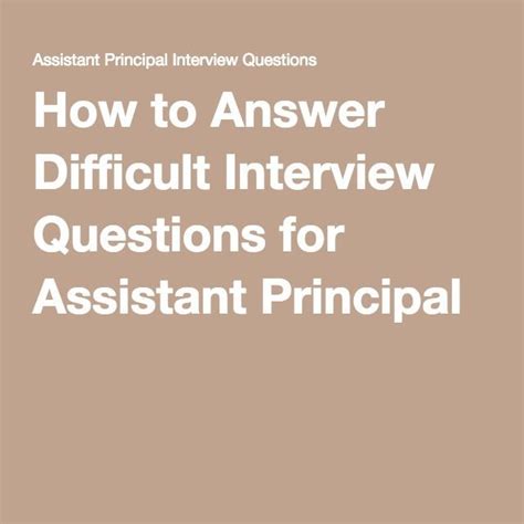 How To Answer Difficult Interview Questions For Assistant