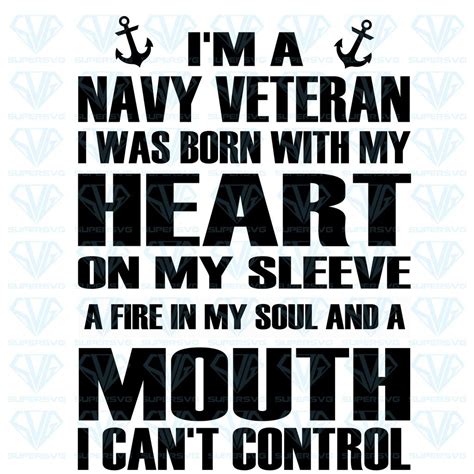 Im A Navy Veteran Svg Files For Silhouette Files For Cricut Svg Dxf Eps