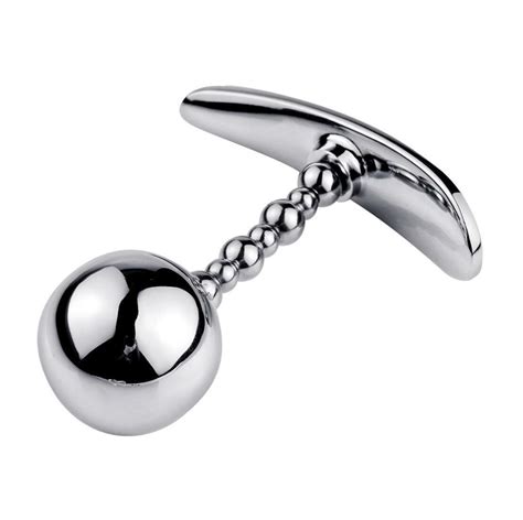 Stainless Steel Anal Butt Plug Ball Hook Anus Dildo Sex Toy For Women