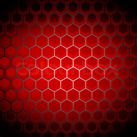 Red Honeycomb Background Stock Vector Colourbox
