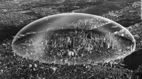 Dome Over Manhattan By Tc Howard Of Synergetics Inc For Moma 1959