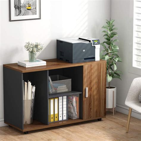 Tribesigns 39 Inches File Cabinet Large Storage Printer Stand Rolling