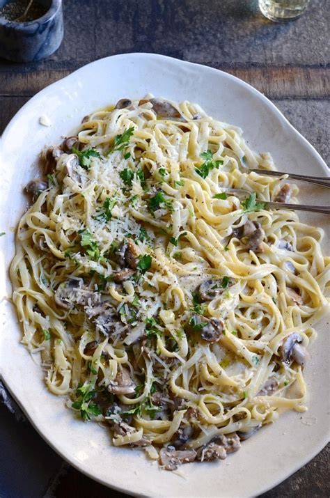 Lemon cream mushroom tagliatelle pasta | Bibbyskitchen recipes
