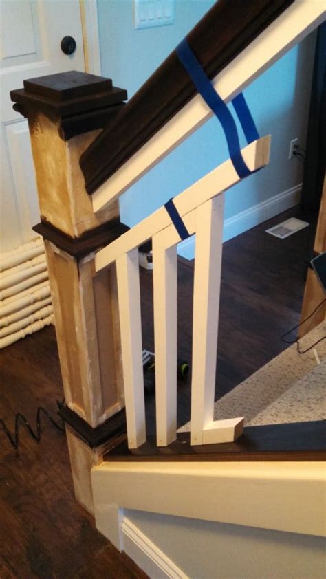 Handrails and balusters can come in a wide range of different materials, including cast iron, cast stone, hardwood, plaster, wrought iron, and much more. The Staircase Situation: Craftsman-Style Balusters & Reveal | Stairs design, Diy stair railing ...