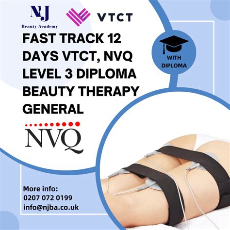 Fast Track 12 Days Vtct Nvq Level 3 Diploma In Beauty Therapy General Qcf Course Nj Beauty