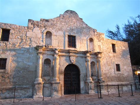 The Alamo In Downtown San Antonio Texas Glows In The Early Evening