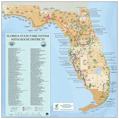 Large Highways Map Of Florida State With National Parks Vidiani