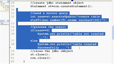 Advanced Java Tutorial Java Program To Create Table In Oracle Database Netbaans Adv Java