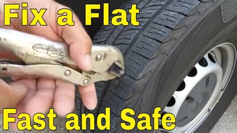 Diy How To Fix A Flat Tire Puncture Repair Easy Fast And Safe Diy Youtube