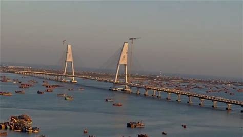 Indias Longest Cable Stayed Bridge Sudarshan Setu Spanning 2 3
