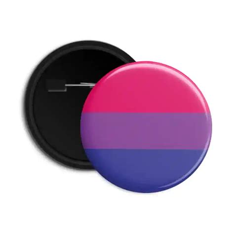 bisexual pride pin back button badge dot badges