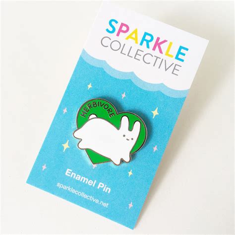 Herbivore Bunny Enamel Pin Sparkle Collective