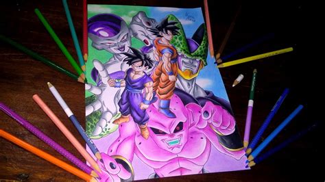 When cell first appeared in dragon ball z, he sent chills down our spines. Speed Drawing Dragon Ball Z - Goku e Gohan vs Freeza, Cell e Kid Buu - YouTube