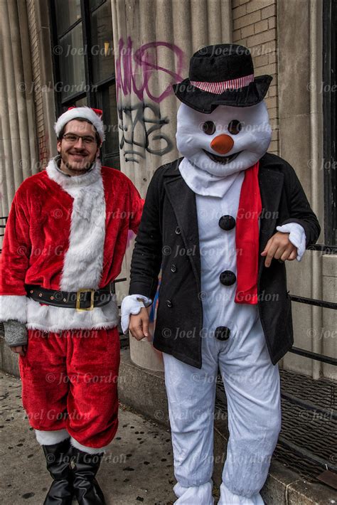 Santacon Snowman And Santa Joel Gordon Photography