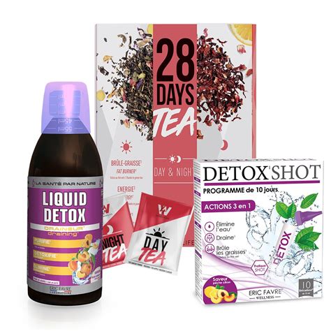 Pack Detox 28 Days Tea Coffret Thés And Tisanes Detox Detox Shot