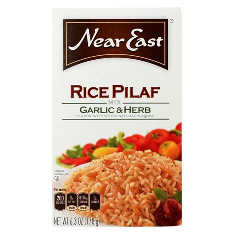Easy to prepare on the stove or in the microwave, jazz it up by cooking it in one of our savory broth concentrates and adding. Near East Rice Pilafs - Garlic And Herb - Case Of 12 - 6.3 ...