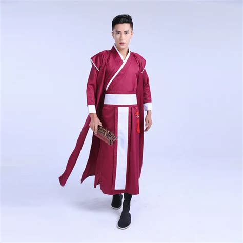 2017 Ancient Chinese Costume Men Stage Performance Outfit For Dynasty Men Hanfu Costume Satin