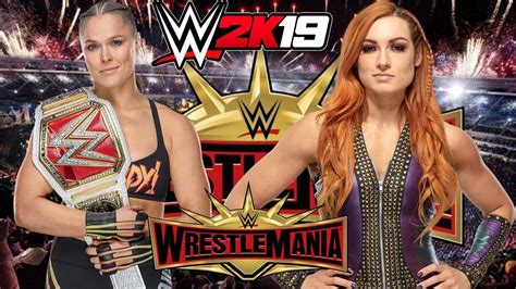 Full Match Ronda Rousey Vs Becky Lynch Raw Womens Championship Match Wwe Wrestlemania 35