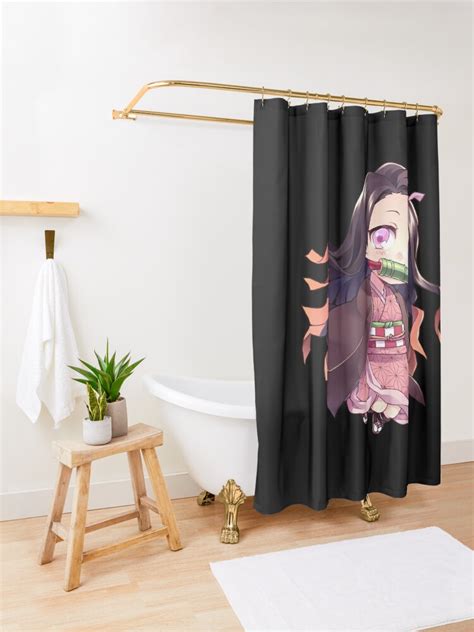 Nezuko Anime Shower Curtain By Tinnsaart Redbubble