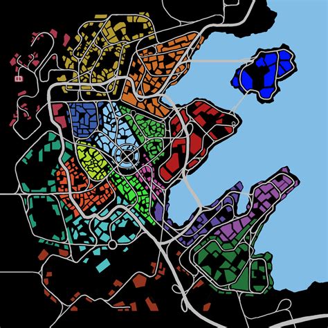 Artstation Modern Citycyberpunk City Map