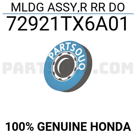 Mldg Assy R Rr Do Tx A Honda Parts Partsouq