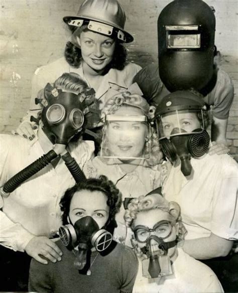 Gas Masks During Ww Ii Vintage Photography Vintage Photos The Past