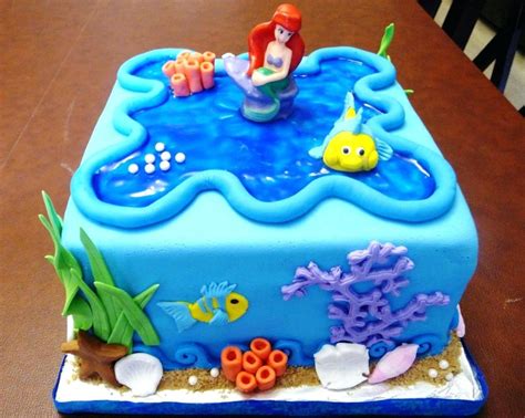 20 Inspiration Image Of Ariel Birthday Cake Decorations Mermaid
