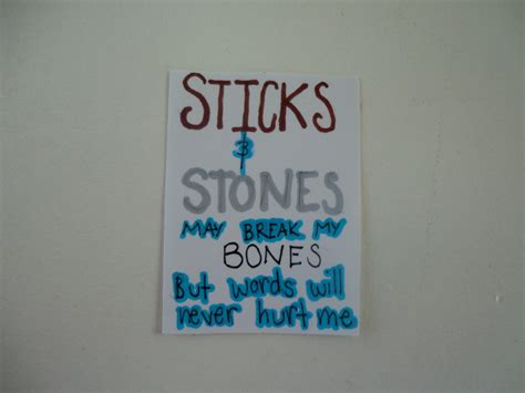 Sticks And Stones May Break My Bones Sticker Etsy