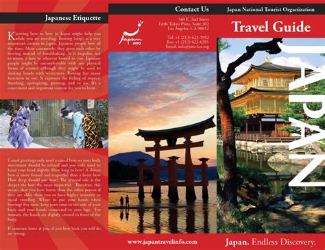 Japan Travel Brochure Brandon Charnell Graphic Design