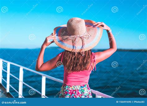 Cruise Ship Vacation Woman Enjoying Travel Vacation At Sea Free