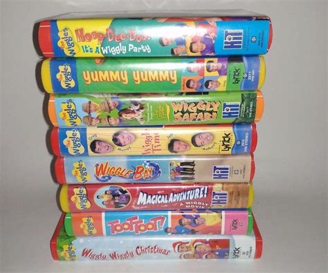 The Wiggles Vhs Childrens Vcr Video Lot Of 8 Tapes Magical Adventure