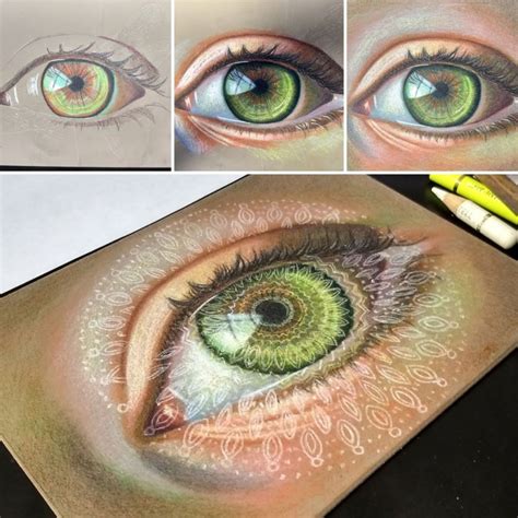 How To Draw Eyes With Colored Pencils Step By Step Draw Level