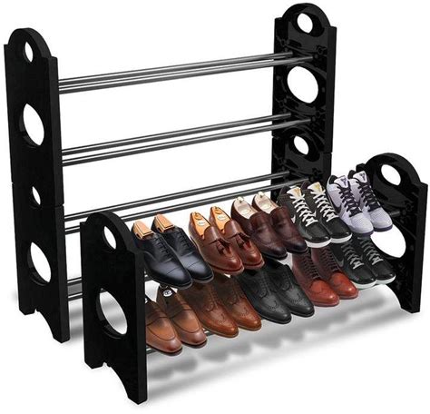 Cabinets and racks for shoes are an ideal addition to any household, especially in an indian household where we follow the tradition of removing our footwear at the entrance of the house. Organize shoes with a 20 Pair Stackable Shoe Rack. Closet ...