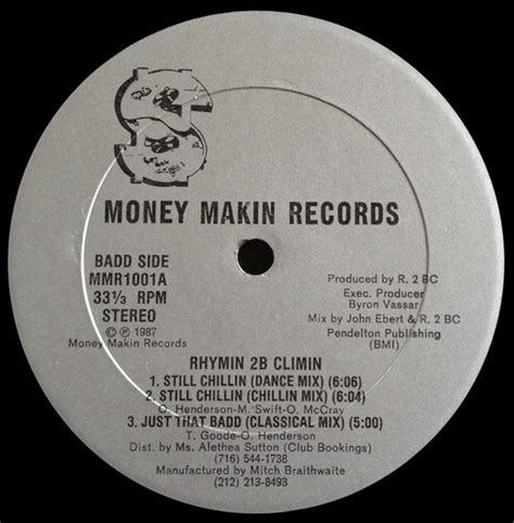 Rhymin 2b Climin Still Chillin Just That Badd 1987 Vinyl Discogs