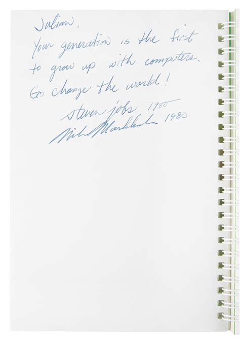 Prophetic Steve Jobs Autograph Telling Kid To Go Change The World