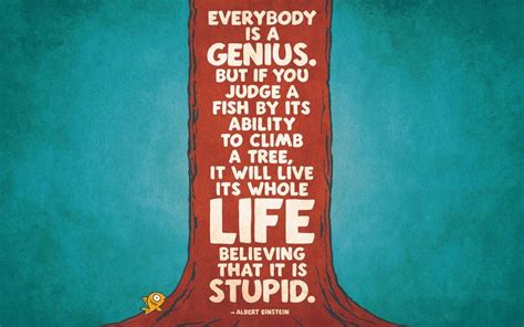 Albert Einstein Quote Fish Climb A Tree 4047 Inspirational Quotes