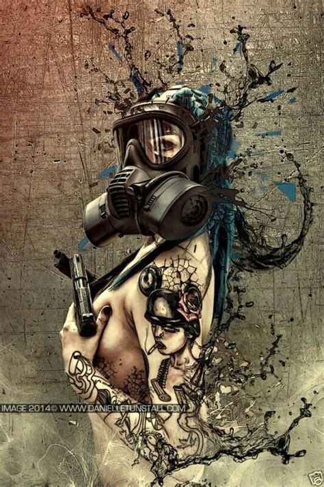 Pin By Wullie Robson On Cעberteငh Gas Mask Tattoo Gas Mask Art