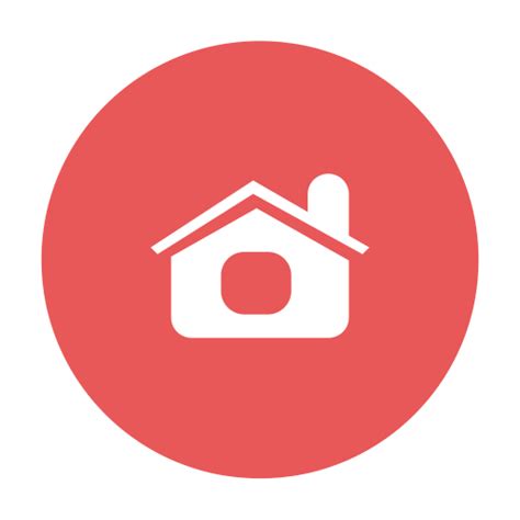 Circular Home Index Main Mainpage Modern Red Icon Icon Search