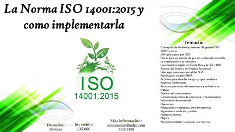 La Norma Iso 140012015 Y Cómo Implementarla Costa Rica