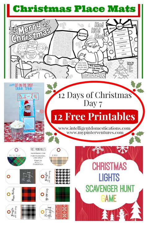 12 Days Of Christmas Free Christmas Printable