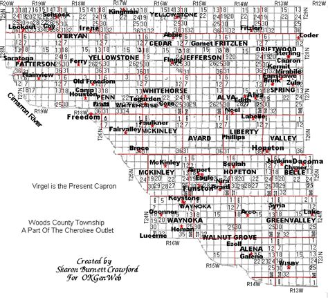 Woods County Townships Map