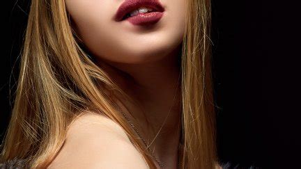 Face Blonde Women Model Biting Lip Makeup Fur X Wallpaper Wallhaven Cc