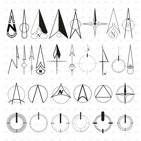 North Symbols And Arrows Architecture Plans Studio Alternativi