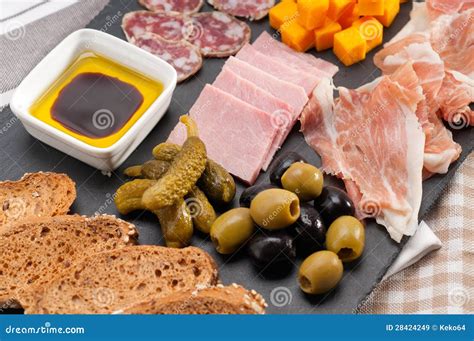 Assorted Cold Cut Platter Stock Image Image Of Dish