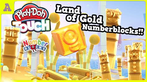 Land Of Giant Gold Numberblocks Join Numberblock One In Play Doh Touch