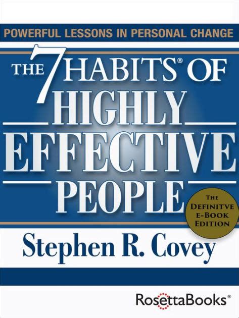 The 7 Habits Of Highly Effective People Powerful Lessons In Personal