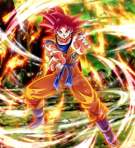 Dragonball Super Super Saiyan God Goku By Winglessangelful On Deviantart