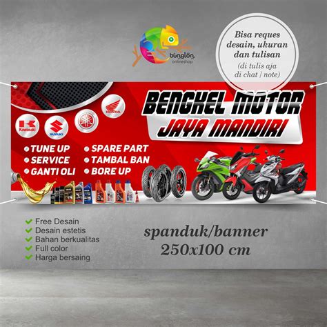 Jual Spanduk Banner Bengkel Motor Mobil Model C Shopee Indonesia